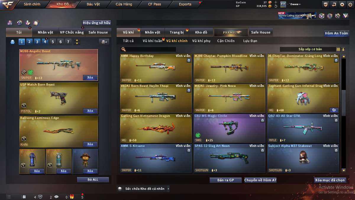 shop acc cf uy tin gia re